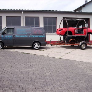Abtransport von der Lackiererei